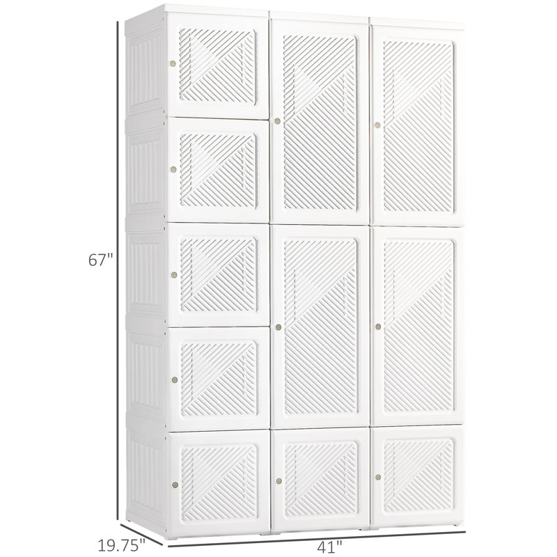 Penderie portative HOMcom, H 67 po x l 41 po x P 19,75 po
