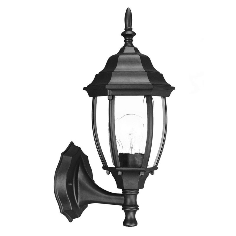 Globe Lantern Wall Light, Matte Black