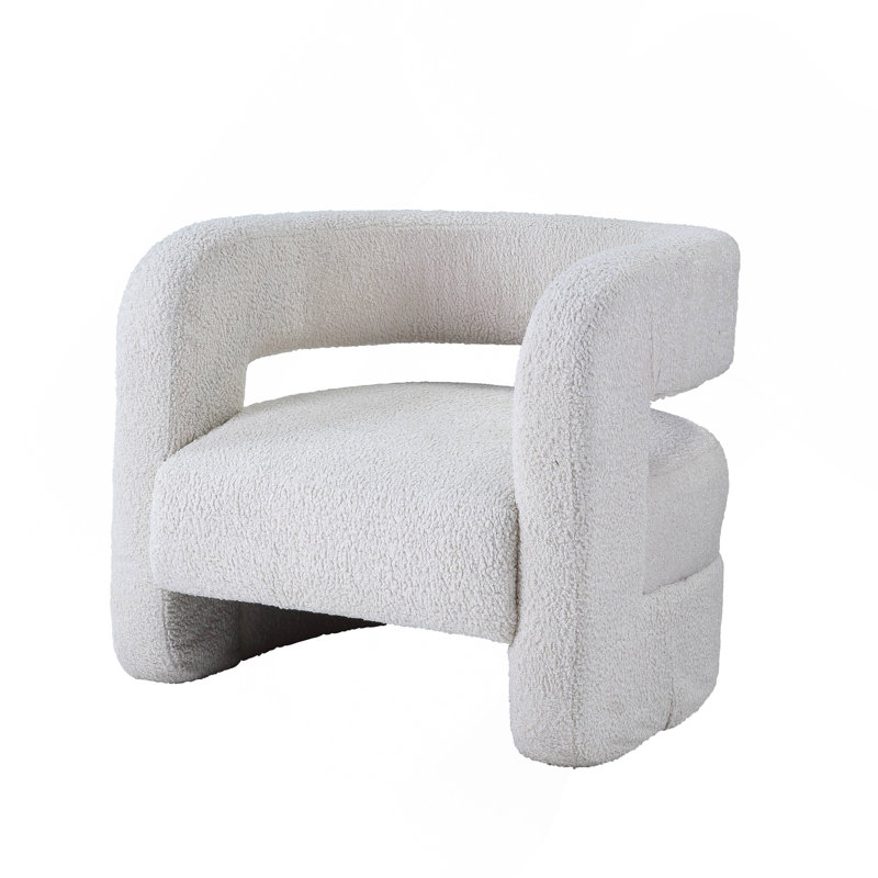 Fauteuil d'appoint en sherpa blanc