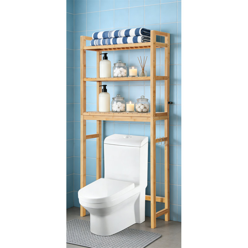 Rangement autoportant au-dessus de la toilette en bambou Nickesha