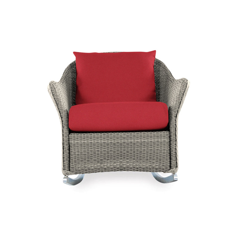 Weekend Retreat Outdoor Rocker Chair, Pewter, Charlotte Sparrow