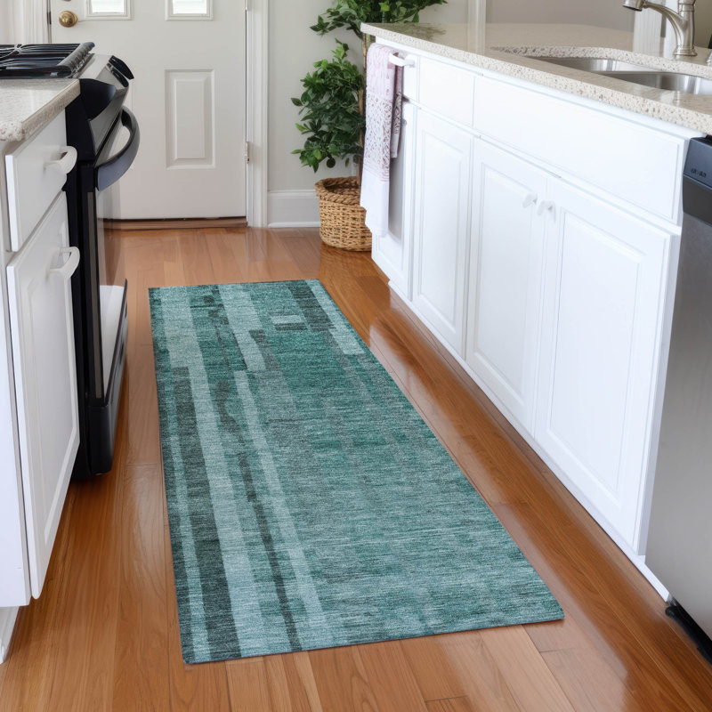 Premium Machine Washable Emerson AMF1063 Striped Rug, Runner 2'3" x 7'6"