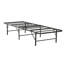 Base de lit en métal noir, supporte efficacement tous les types de matelas, base avec amplement de rangement-264256627
