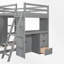 Lit superposé simple en forme de L avec bureau intégré et rangement-790938393