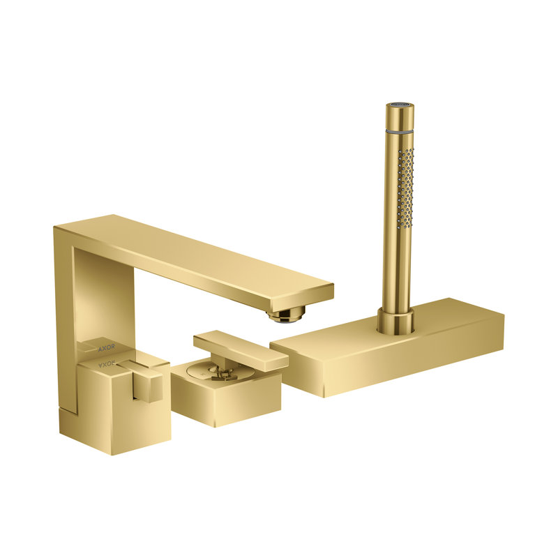 Edge Tub Filler with Diverter, Polished Gold Optic