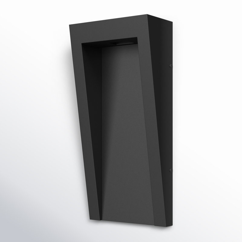 Taper 1 - Bulb 15" H LED Outdoor Flush Mount, Black