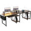 L-Shaped Metal Base Computer Desk