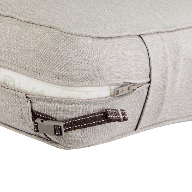 Pina Outdoor 5'' Cushion Cover, 5" H x 21" W x 25" D, Gray