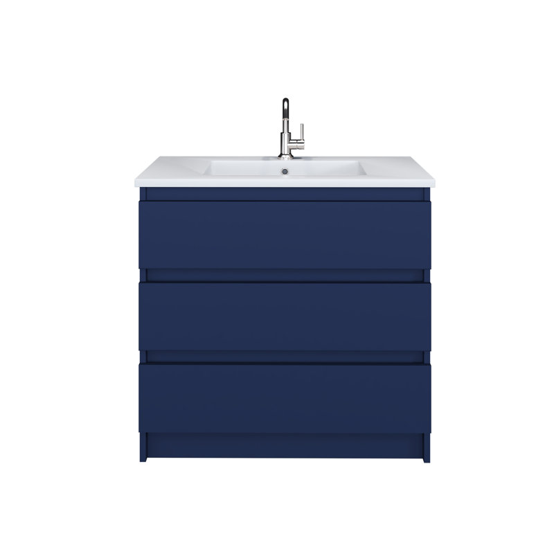 Ensemble de meuble-lavabo simple 36 po Hagerstown, Bleu marine