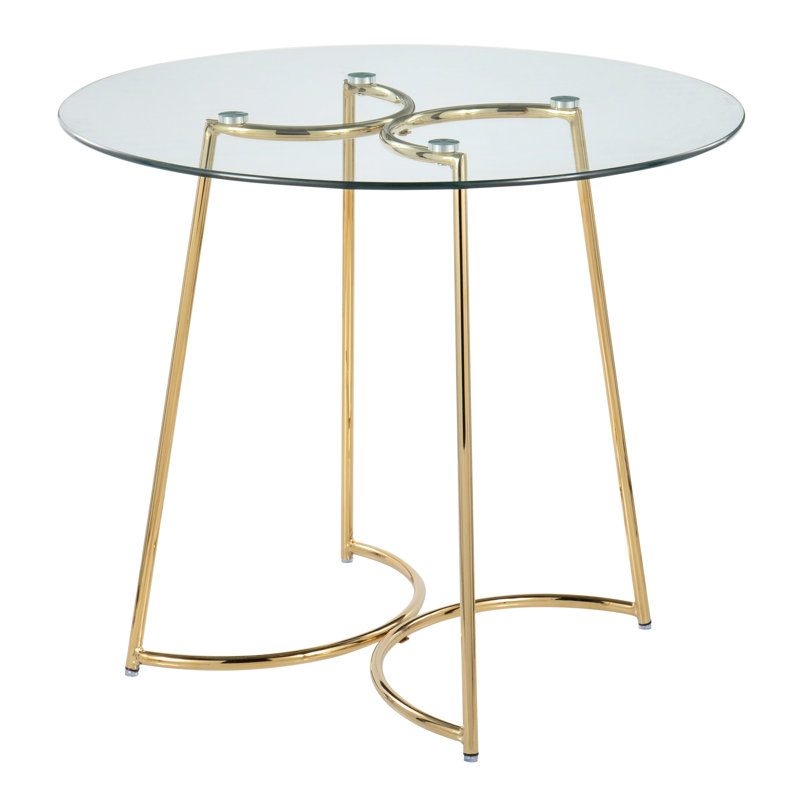 Table de salle à manger contemporaine, Doré