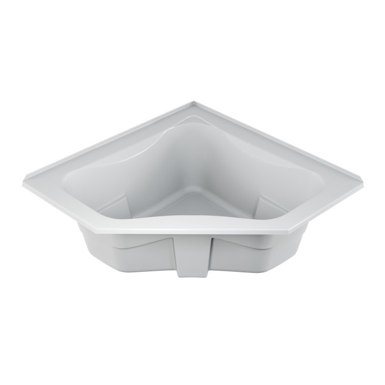 SIGNATURE® Corner 6060 Drop-In Soaking RH 3-Tile Flange Oyster