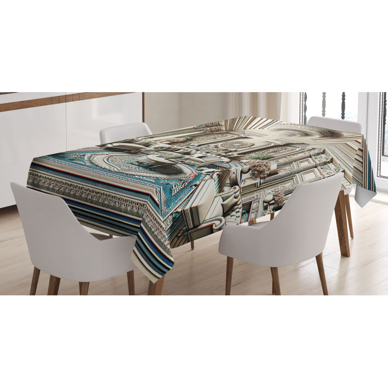Lavontay Rectangle No Pattern Microfiber Tablecloth, 70" Rectangle