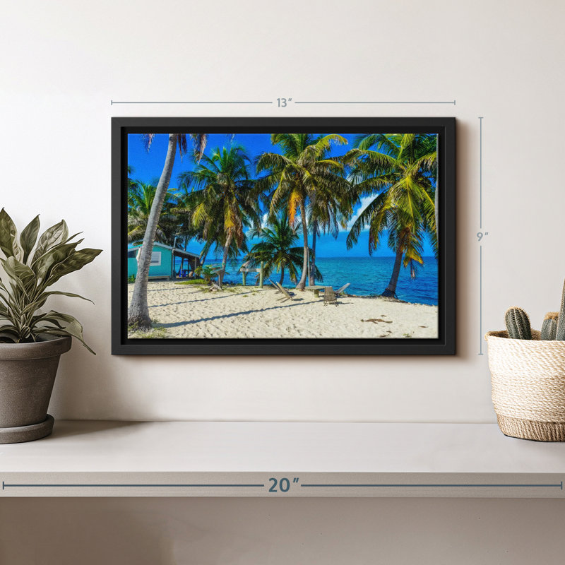 Plage «Cayes du Belize», H 9 po x l 13 po