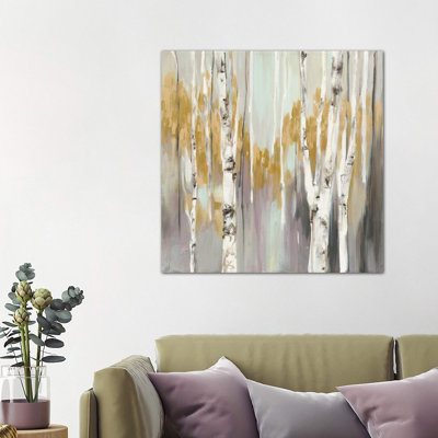 Silver Birch II by Julia Purinton - Wrapped Canvas Print