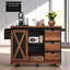 55.5" Wide Kitchen Island With Extendable Tabletop-1132925391