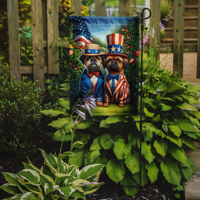 Drapeau All American Garden, Bleu / rouge Griffon bruxellois