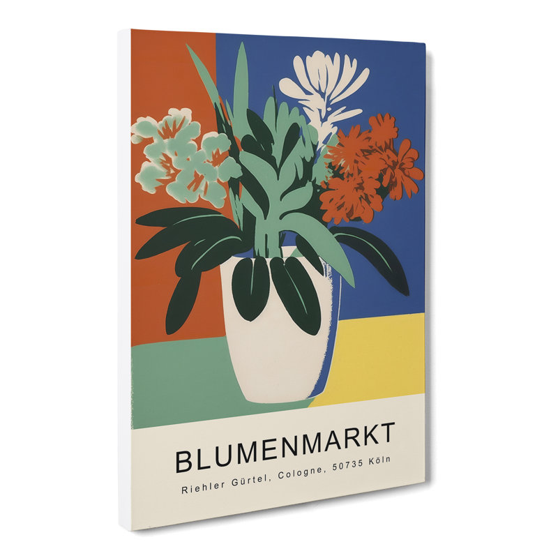XMKTMKT-163 Cologne Flower Market Exhibition No.4 - Wrapped Canvas Print