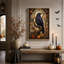 Raven perché sur une branche dans une arche gothique avec art mural d'Halloween-256326445