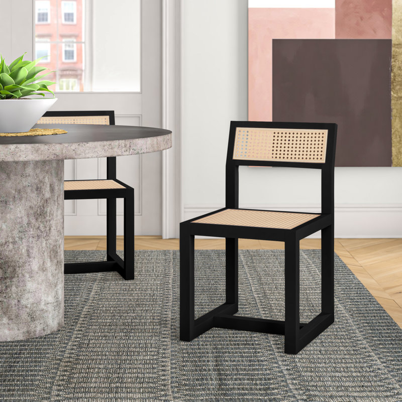 Kerwin 17.1'' H Side Chair, Black/Natural