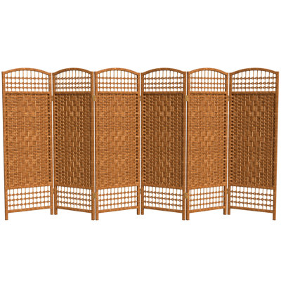 47.25" x 48" Fiber Weave 3 Panel Room Divider