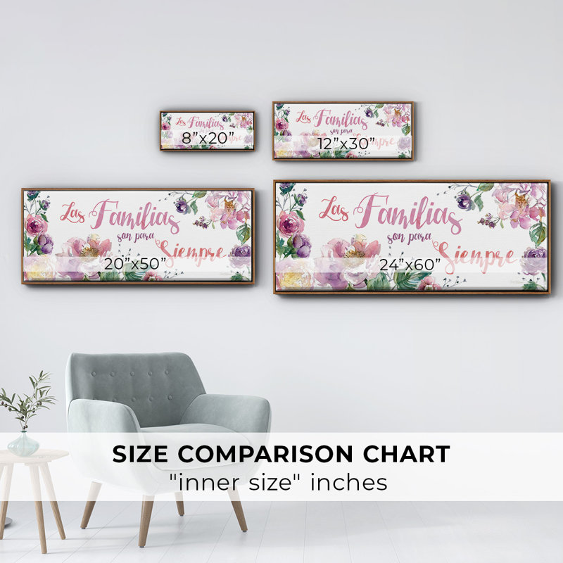 «Familyias Siempre», toile encadrée, H 24 po x l 60 po