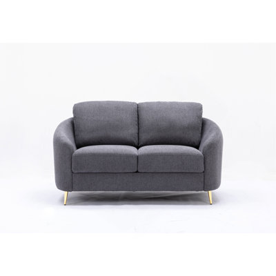 Causeuse en lin gris yuina