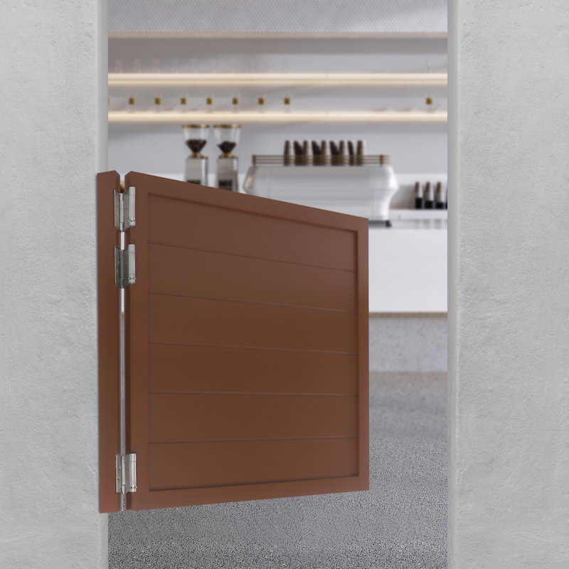 35.4X35.4” Wood Partition Door, Brown
