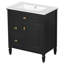 Meuble-lavabo 30 po avec lavabo, meuble-lavabo avec un tiroir rabattable et deux tiroirs, tablette réglable-1705111674
