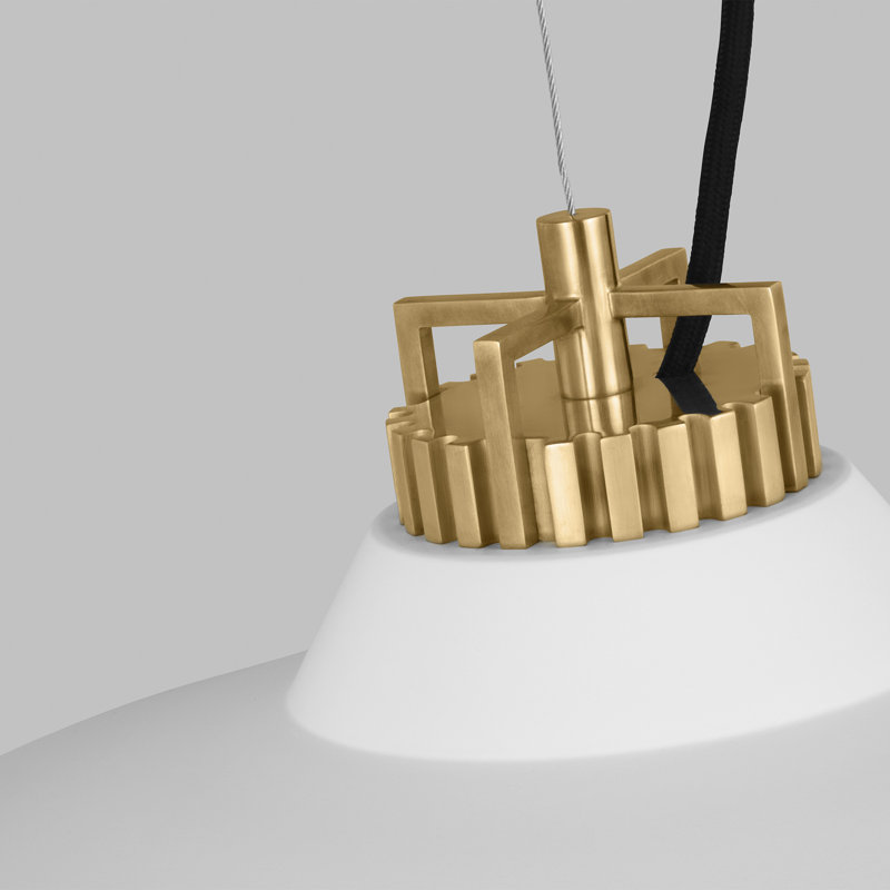 Forge 1 - Light LED Pendant, 12" H x 28" W x 28" D, Matte White