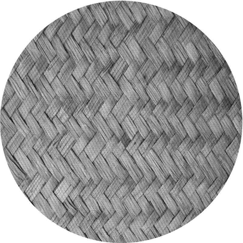 Performance Wool Chevron Indoor Rug, Round 7'