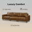 Courbes de style Mid-Century, cuir respirant, pieds en bois massif, assemblage sans outil de 30 minutes, pièce maîtresse à 3 places-1244149020-1244149024-1244149027