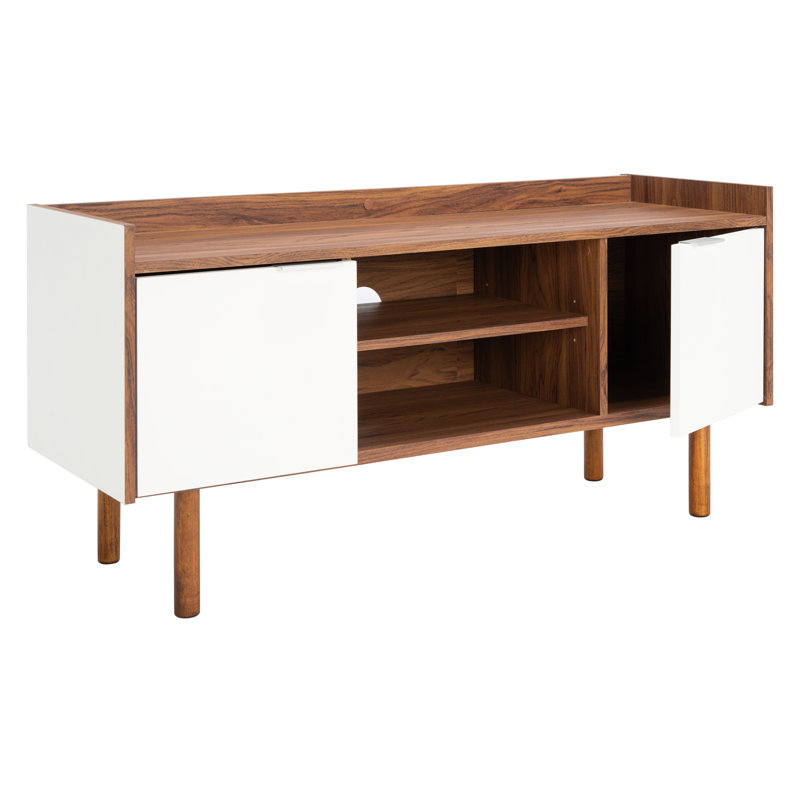 Jazmyn 46.5'' Media Console, Walnut/White