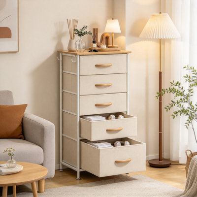 Steel 5 -Drawer Rectangle Accent Chest