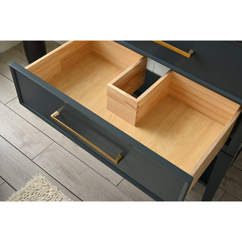 Ensemble de meuble-lavabo simple 30,13 po Brodnax, Bleu rétro