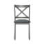 Ensemble de table de salle à manger moderne en bois massif et en bois massif gris (1 ensemble de table et 3 chaises (ensemble de 2))