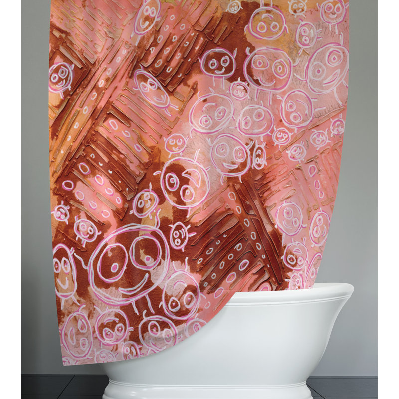Shower Curtain Pink, 72" H x 70" W