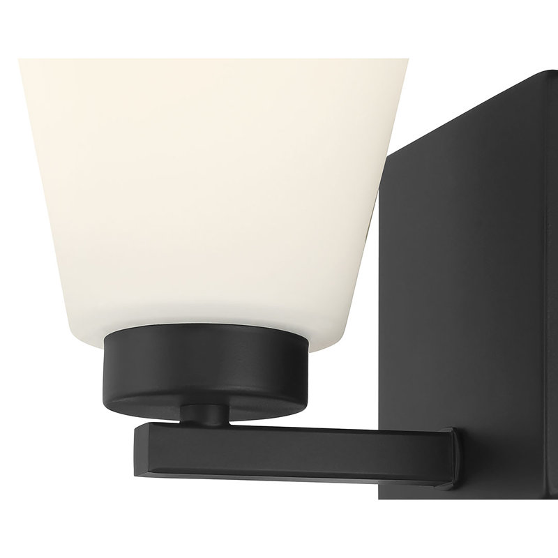 Strayhan 6.75" High 1-Light Wall Sconce, Black