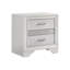 Table de chevet 2 tiroirs en bois blanc