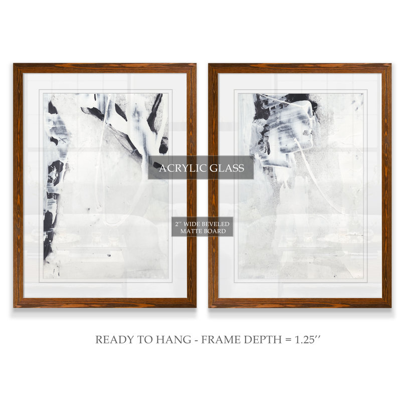«Fire and Ice I» par Vincent Van Gogh, ensemble de 2 reproductions d'art encadrées, H 24 po x l 18 po x P 1,25 po, Blanc