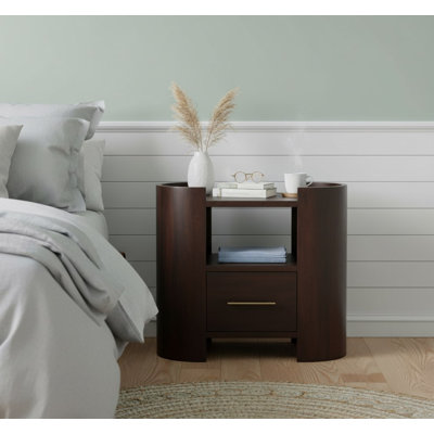 55cm W Solid Wood Bedside Table