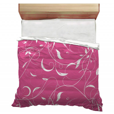 Pink Floral Art Quilted Floral Comforter
