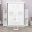 Lit escamotable rotatif avec armoire murale cachée, deux tablettes latérales à 3 niveaux, bureau convertible, supports de rangement supplémentaires, lit mural multifonctionnel peu encombrant pour le bureau à domicile et les petites pièces-998584266