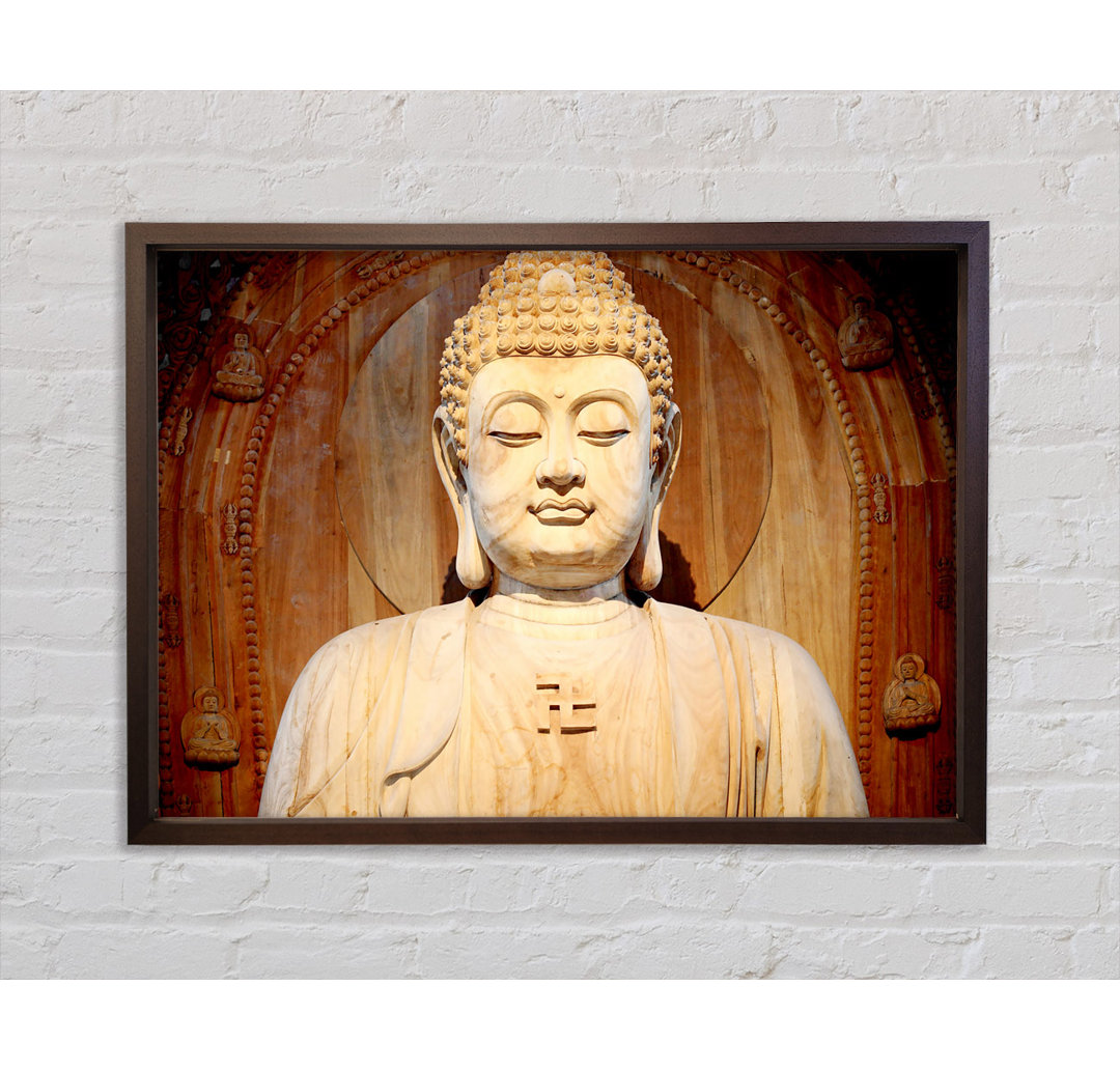 Buddha-Gesicht Statue - Einzelner Bilderrahmen Kunstdrucke auf Leinwand