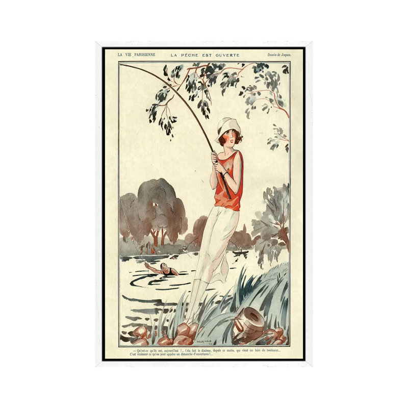 1924 La Vie Parisienne Magazine Plate by The Advertising Archives - Gallery-Wrapped Canvas Giclée on Canvas, White Framed