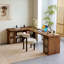 Bureau en bois massif en forme de L brun noisette-1450289247-1450289314