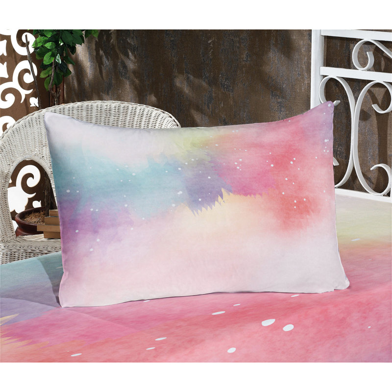 Multicolore ensemble de draps et taies décoratives Ambesonne, Ensemble de draps pour lit simple + 1 drap-housse 
