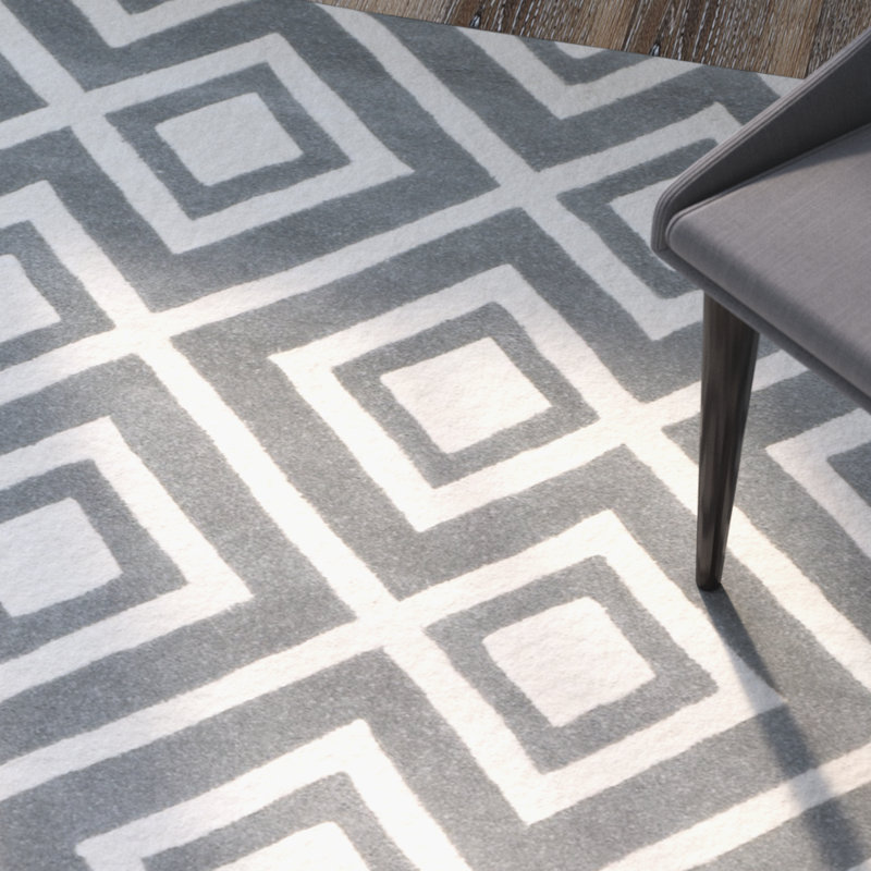 Tapis en laine touffeté à la main Deedie, Rectangle 2 pi x 3 pi
