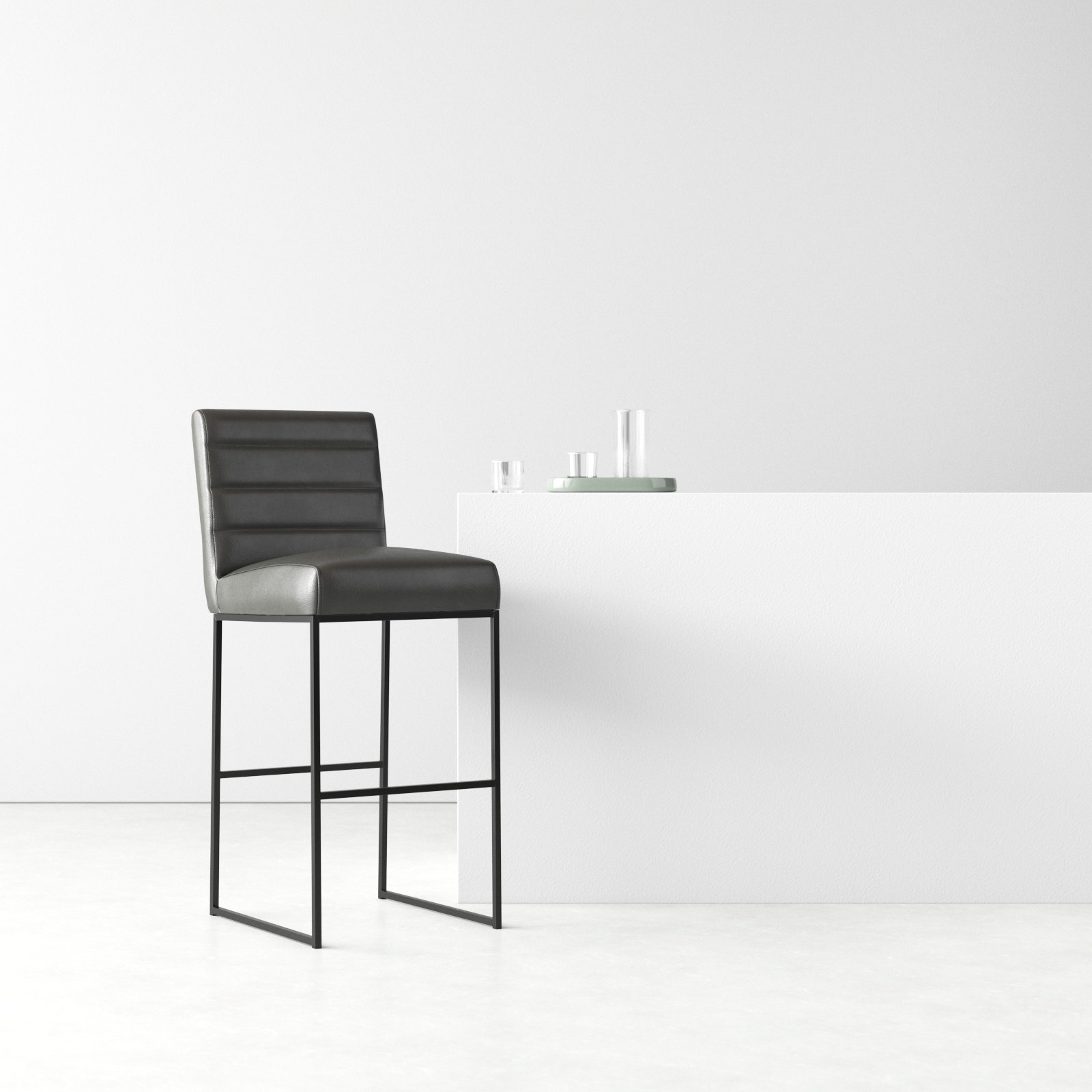 30" Bar Stool, Bar Stool (30” Seat Height), Dark Gray