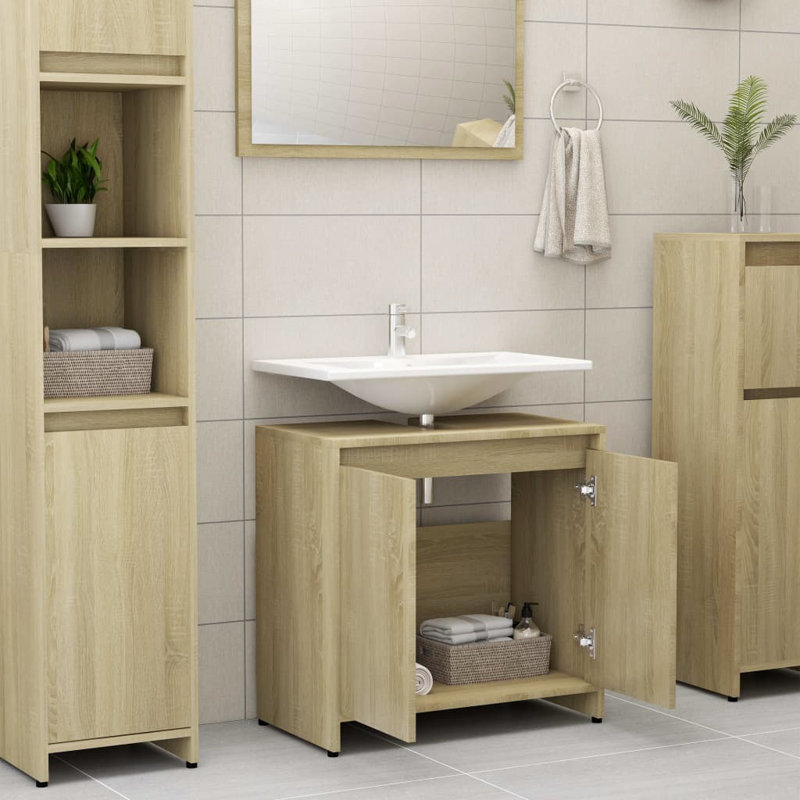 Aminda Bathroom Cabinet, Sonoma Oak