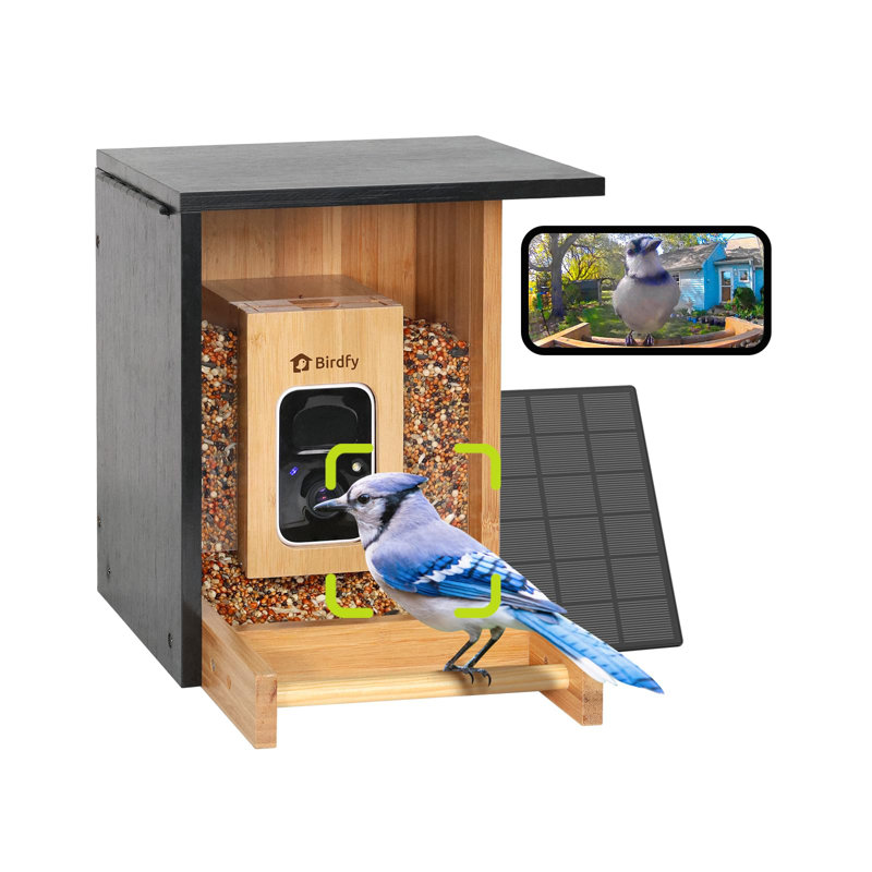 Mini mangeoire à oiseaux en bambou Birdfy